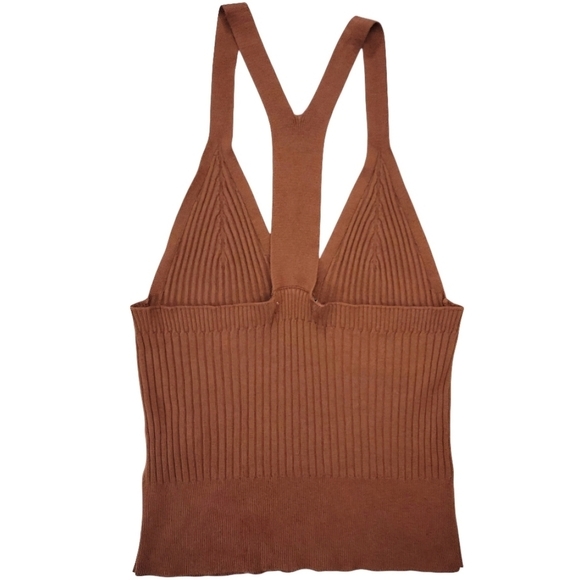 Abercrombie & Fitch Womens Brown Sweater V-Neck Tank Size Xl - Picture 4 of 11